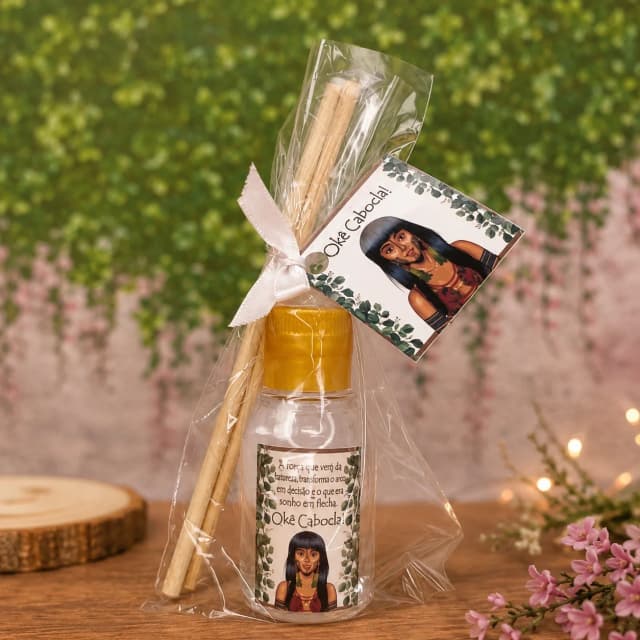 25 Unidades Mini Aromatizador Cabocla e Caboclo Fazemos Qualquer Tema