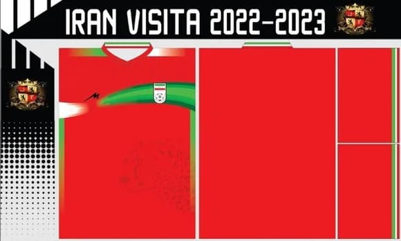 Vetores Camisa Iran Visita 2022-2023