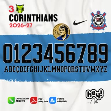 Fonte Vetor Corinthians Terceira 2026/27