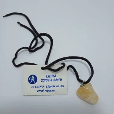 Cordao de Signo Libra com Pedra