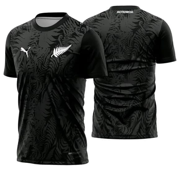 Arte Vetor Camisa Nova Zelanda Visita 2026