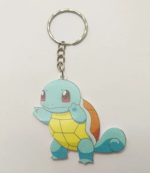 Chaveiro Pokémon Squirtle em Acrílico Uv