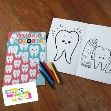 Revista Colorir + Giz de Cera Odontologia, Dentista