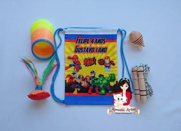 Mochila Boa Infância Tema Heróis Baby