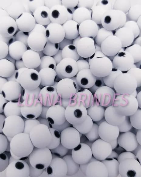 Bolinha Emborrachada Branca 8mm Pct 100 Unidades