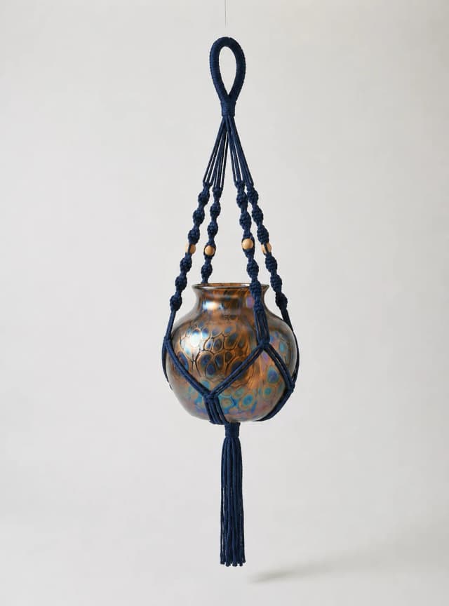 Suporte para Plantas em Macramê Feito à Mão | Decoração Boho para Casa