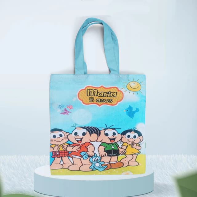 Sacolinha Ecobag Personalizada da Turma da Monica