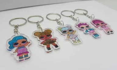 Chaveiros Lol em Acrílico de 4cm Pacote com 30 Unidades