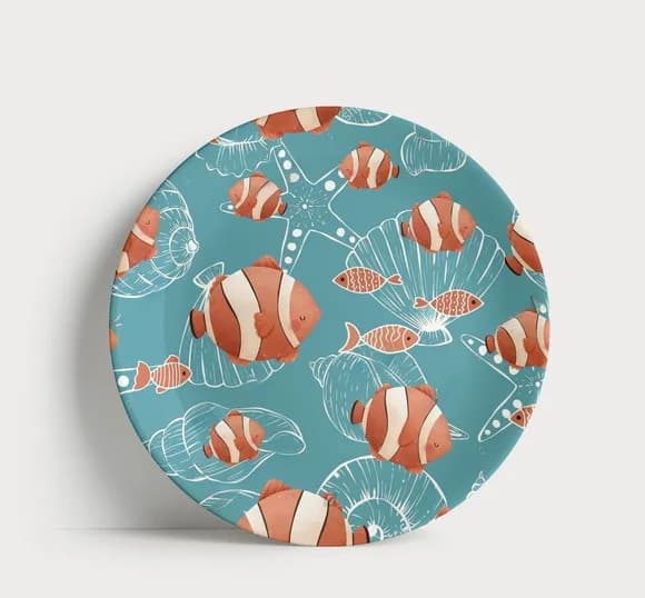 Prato Decorativo Peixes - Charme Marinho para Sua Decoração
