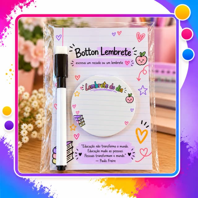 Botton Ímã de Lembrete Personalizado – Lembrete do Dia