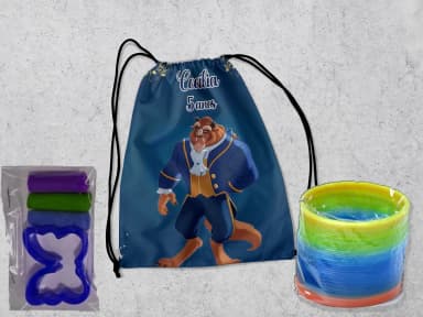 Kit Mochilinha + Mini Massinha de modelar e Mola Maluca Fera