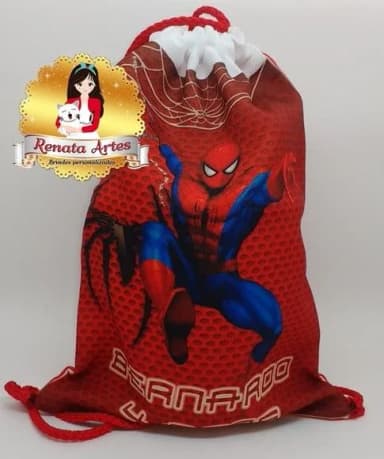 Mochila de Tecido Personalizada Homem Aranha