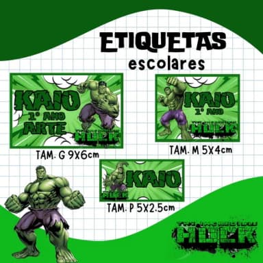 60 Etiquetas Escolares