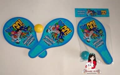 Raquetes de Ping Pong Personalizadas Tema Jovens Titãs