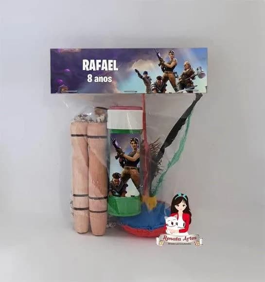 Kit Lembrancinha com Bolha de Sabão Fortinite