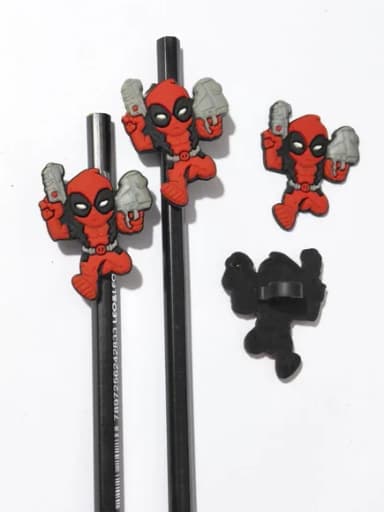 Lápis C/ponteira Deadpool Emborrachado Pacote com 6 Unidades