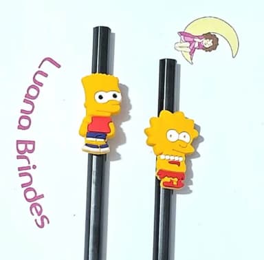 Lápis C/ponteira Simpsons Emborrachado Pacote com 6 Unidades