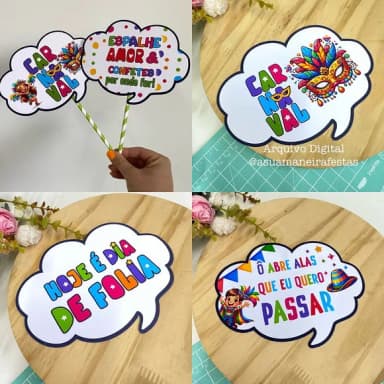 Placas Divertidas - Tema Carnaval