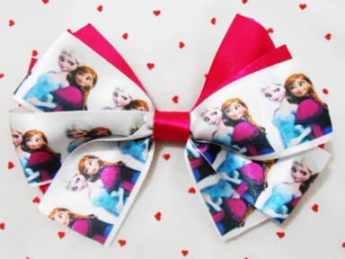 Laço Personalizado para Cabelo - Anna & Elsa