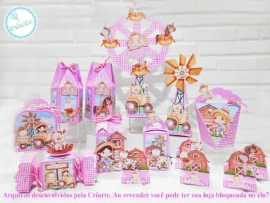 Arquivo de Corte Fazendinha Rosa Menina 72
