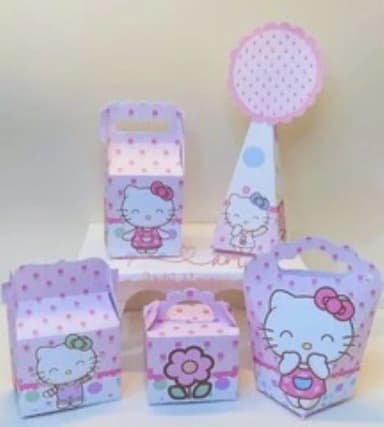 Kit 60 Lembrancinhas Hello Kitty