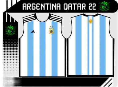 Vetor Da Camisa Da Argentina 2022 Qatar