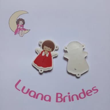 Entremeio Anjinho Vermelho Fundo Branco 5cm Pct 4 Unidades