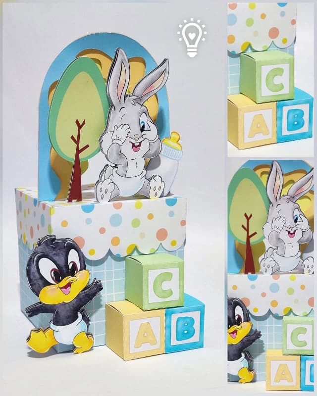 ARQUIVO DE CORTE CENTRO DE MESA LOONEY TUNES BABY 01