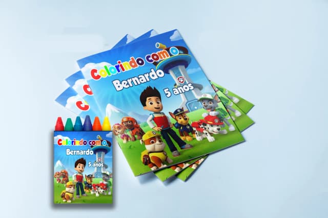 Revista para colorir  com Giz de cera Personalizado da Cinderela