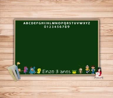 Lousa Personalizada com Giz Galinha Pintadinha