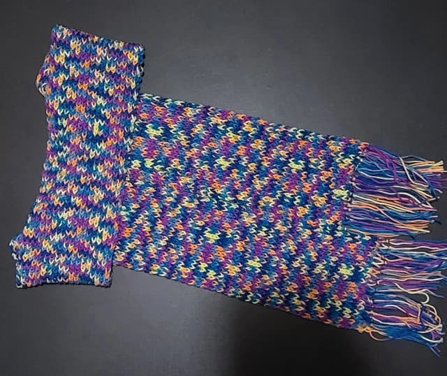 Cachecol roxo mesclado