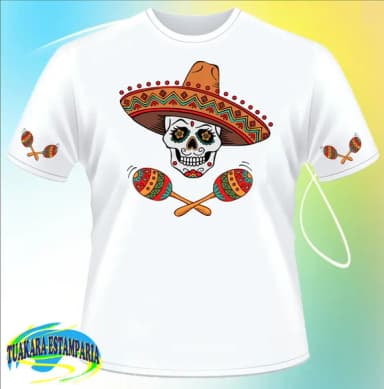 Camiseta Caveira Mexicana 01