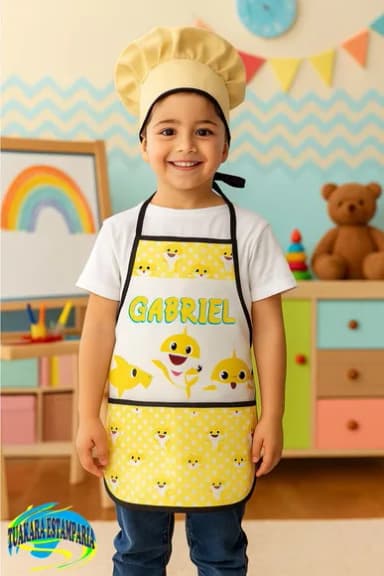 Avental Infantil Personalizado Baby Shark 02