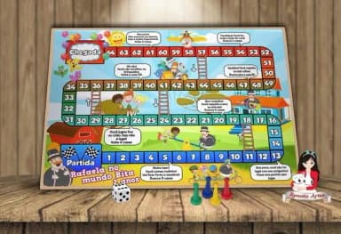 Tabuleiro Educativo Personalizado Mundo Bita
