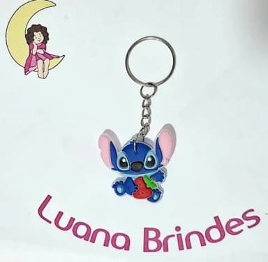 Chaveiro Stitch 3,5cm Emborrachado Pacote com 6 Unidades