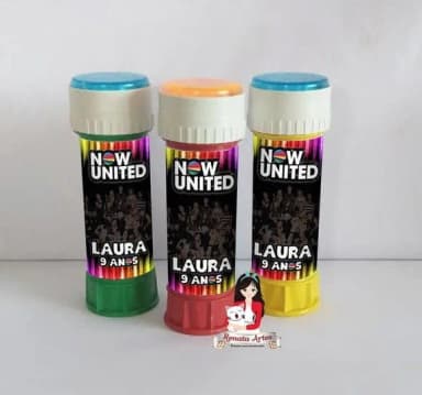 Bolinha de Sabão Personalizada Now United