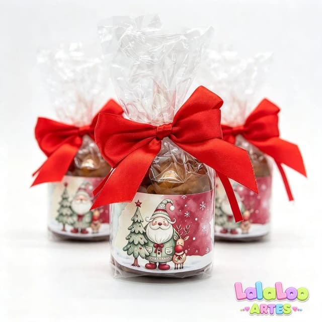 Mini Panetone 80g Embalado Temático Natalino Lembrancinha de Natal