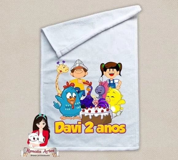Toalhinha Personalizada Galinha Pintadinha