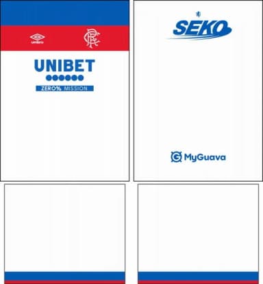 Arte Vetor Camisa Rangers Fc Visita 2025-2026