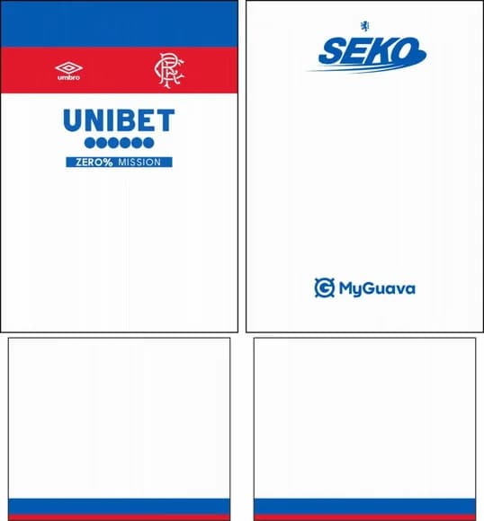 Arte Vetor Camisa Rangers Fc Visita 2025-2026