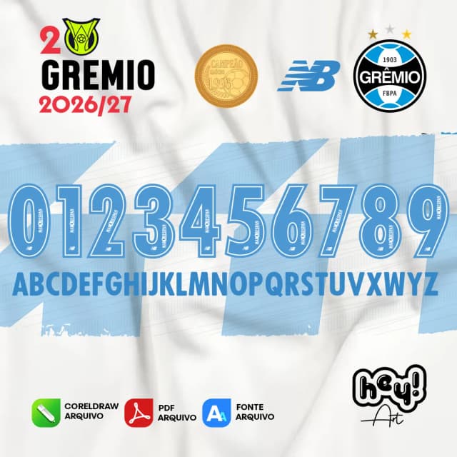 Fonte Vetor Grêmio 2026/27 Away