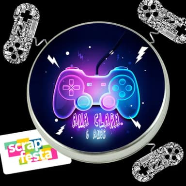 Latinhas Personalizada Festa Game Neon
