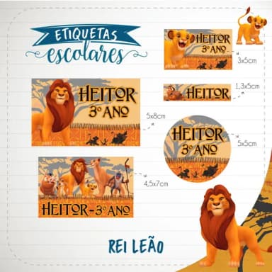 60 Etiquetas Escolares Personalizadas Prova D'agua
