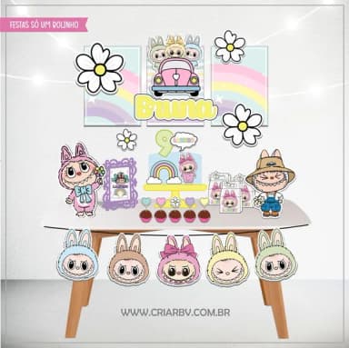 Kit 30 Lembrancinhas Labubu