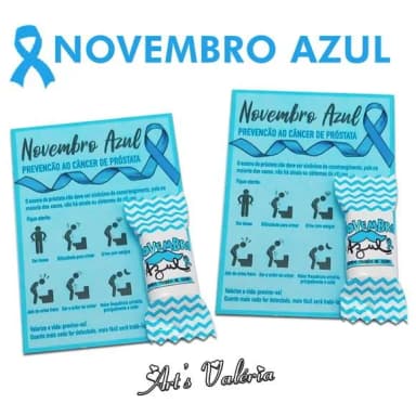 Cartão Prevenção com Bala Novembro Azul