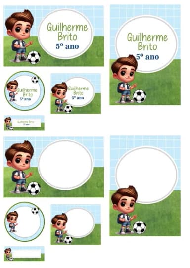 60 Etiquetas Escolares Personalizadas Prova D