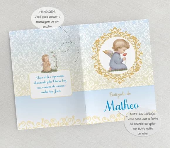 Livrinho De Orações Para Batizado - Sweet Angels