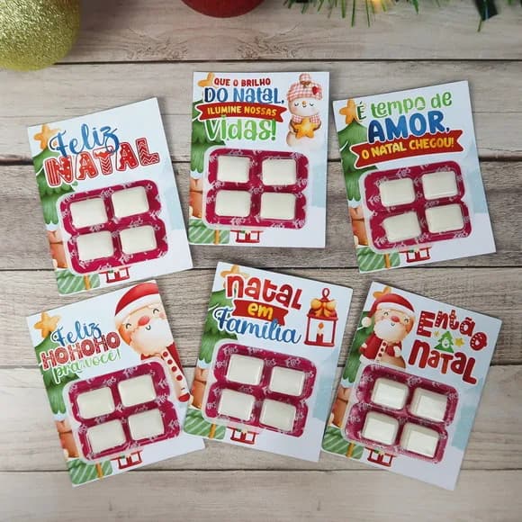Card com 4 Chiclete Flics Natal
