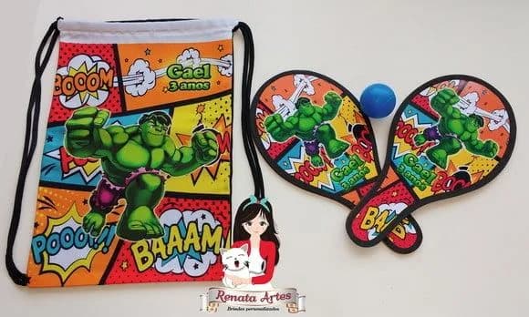 Mochila Ping Pong Tema Incrível Hulk