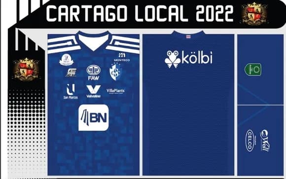 Vetor Da Camisa Cartago Local 2022